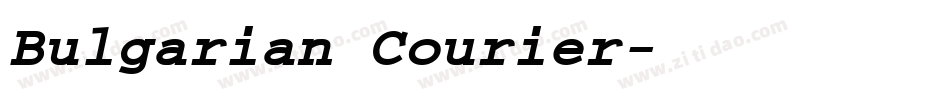 Bulgarian Courier字体转换